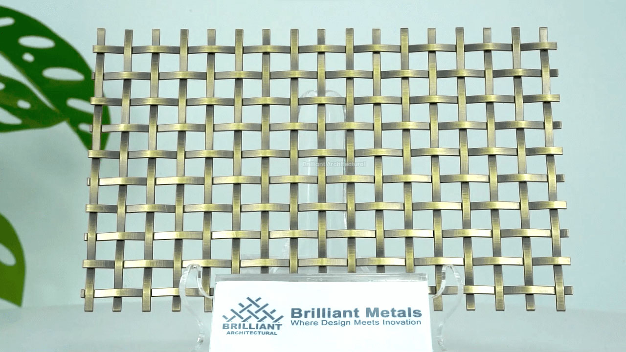 Architectural & Decorative Antique Brass Mesh Screen