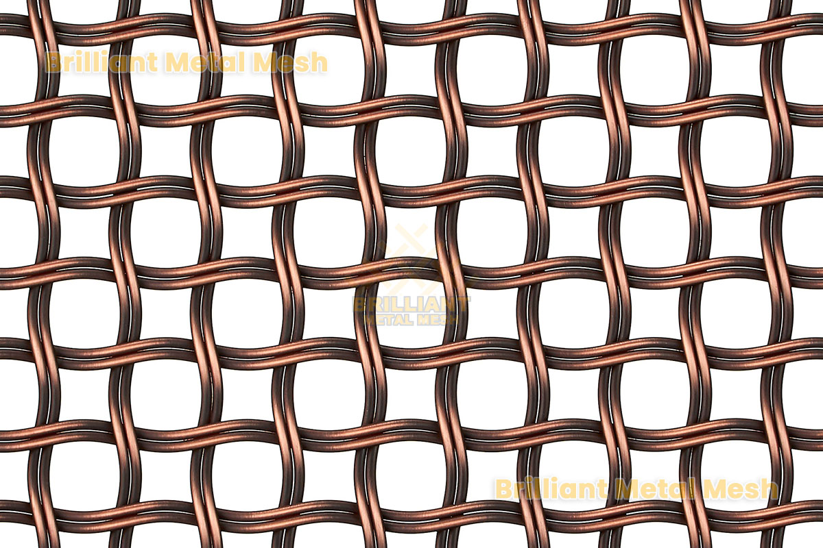 Architectural Decorative Antique Copper Wire Mesh Panels