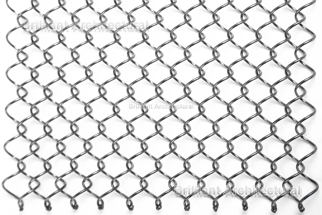 Rideau décoratif en maille d’acier inoxydable, draperie en spirales métalliques Rideau décoratif en maille d'acier inoxydable draperie en spirale métallique