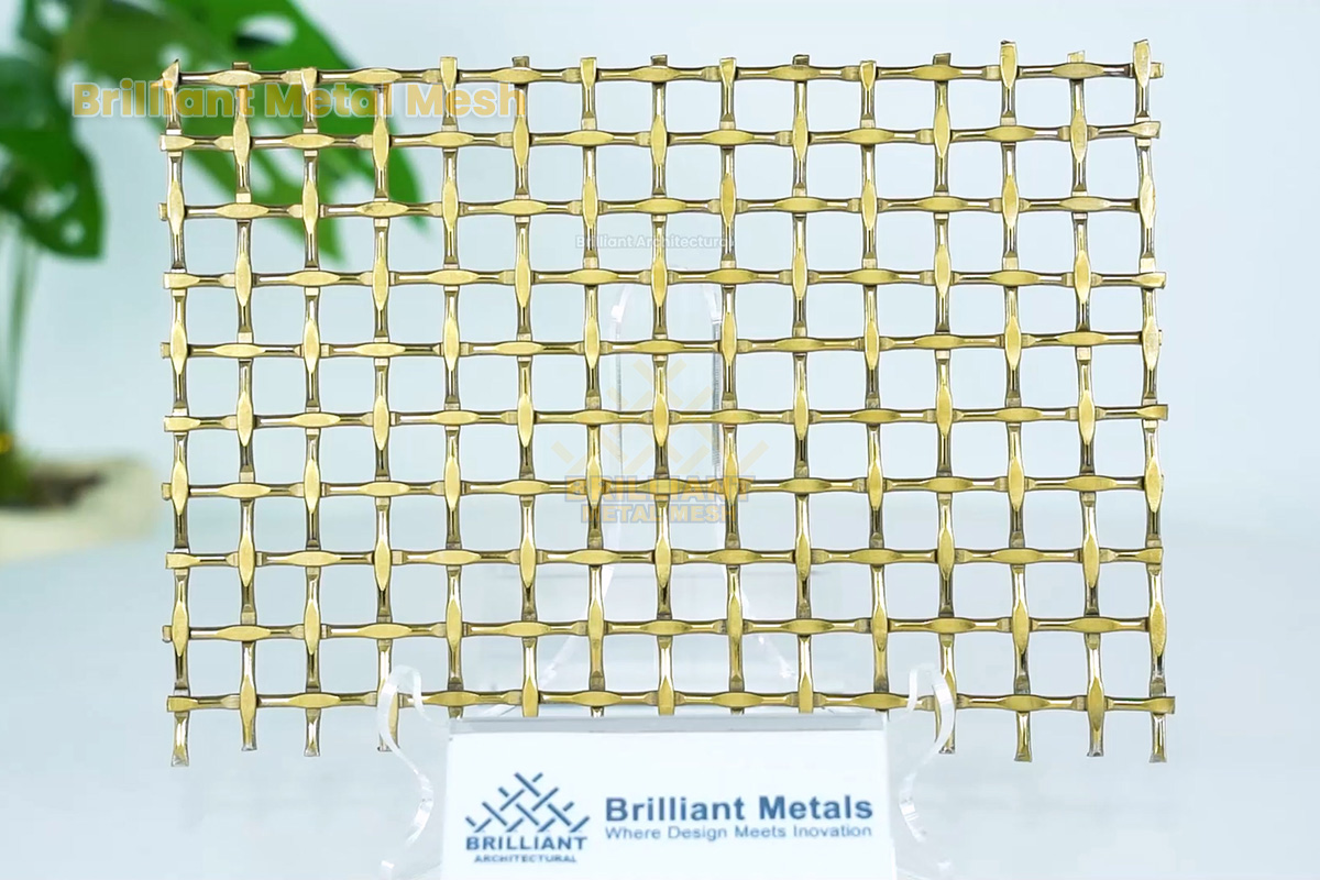 Gold Brass Decorative Metal Mesh Screen Gold Brass Decorative Metal Mesh Screen