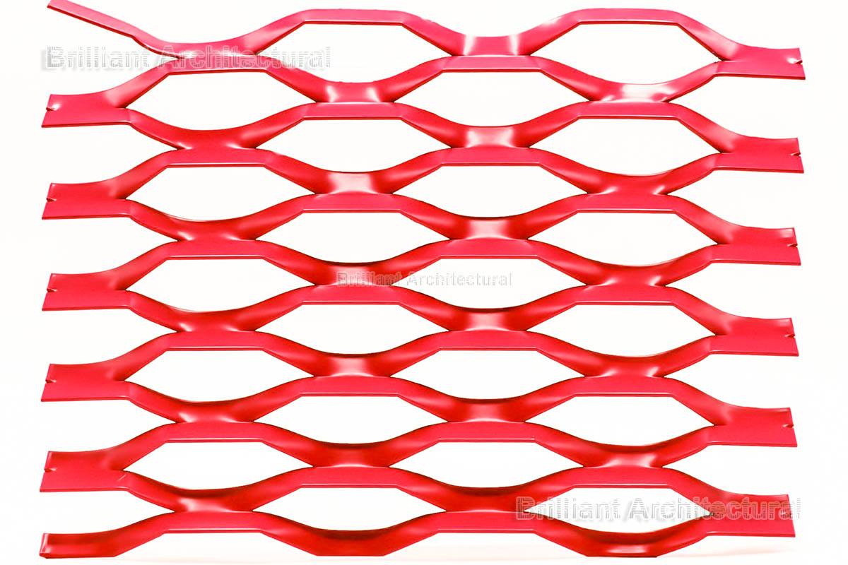 Lámina de malla metálica arquitectónica expandida con diseño de diamante Lámina de malla metálica arquitectónica expandida con diseño de diamante