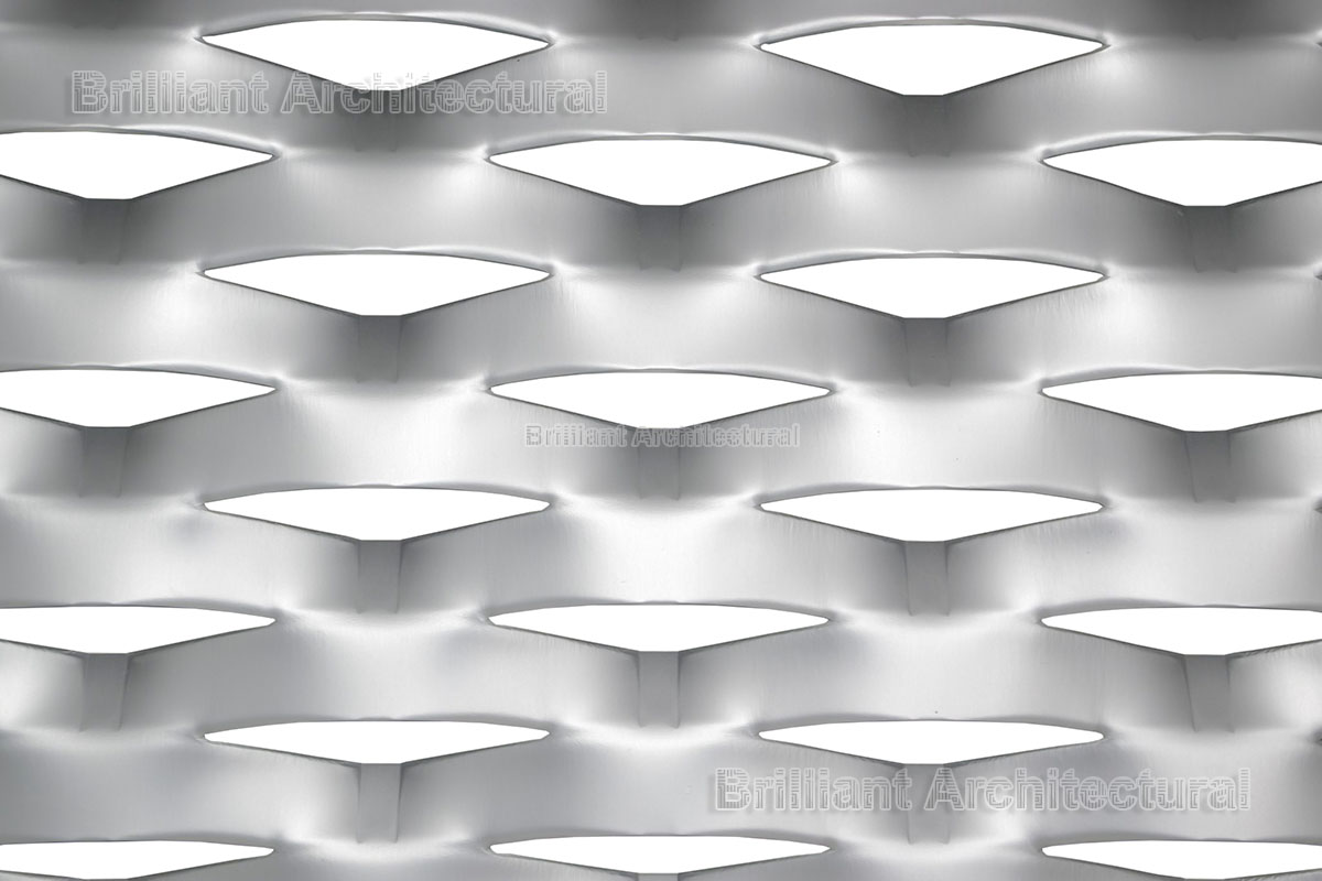 Maille métallique déployée en aluminium architecture Maille métallique déployée en aluminium architecture