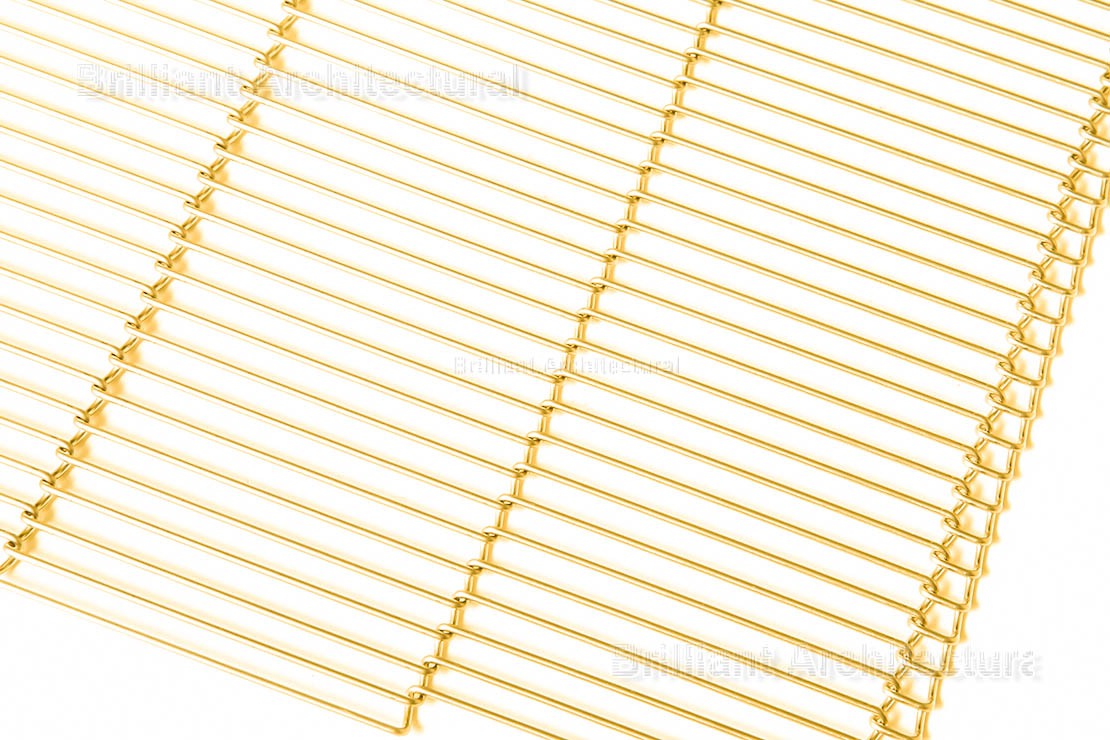 Malla de alambre flexible de latón decorativa para arquitectura