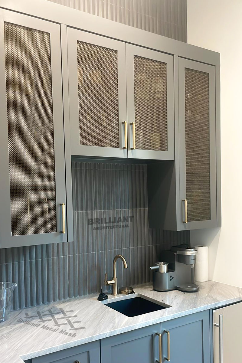 Mallas metálicas decorativas para inserciones puertas de gabinete de cocina