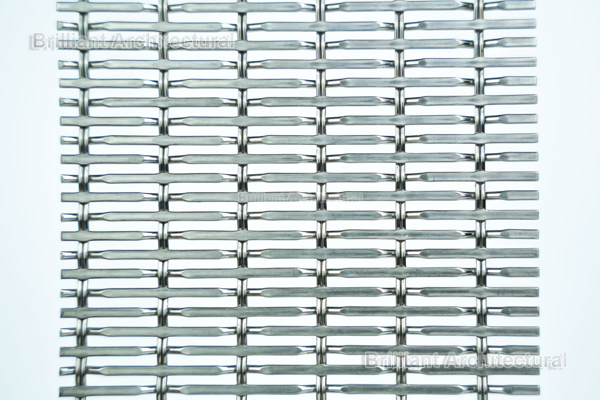 Panneaux de maille métallique architecture en acier inox 304 316 à sommet plat Panneaux de maille métallique architecture en acier inox 304 316 à sommet plat