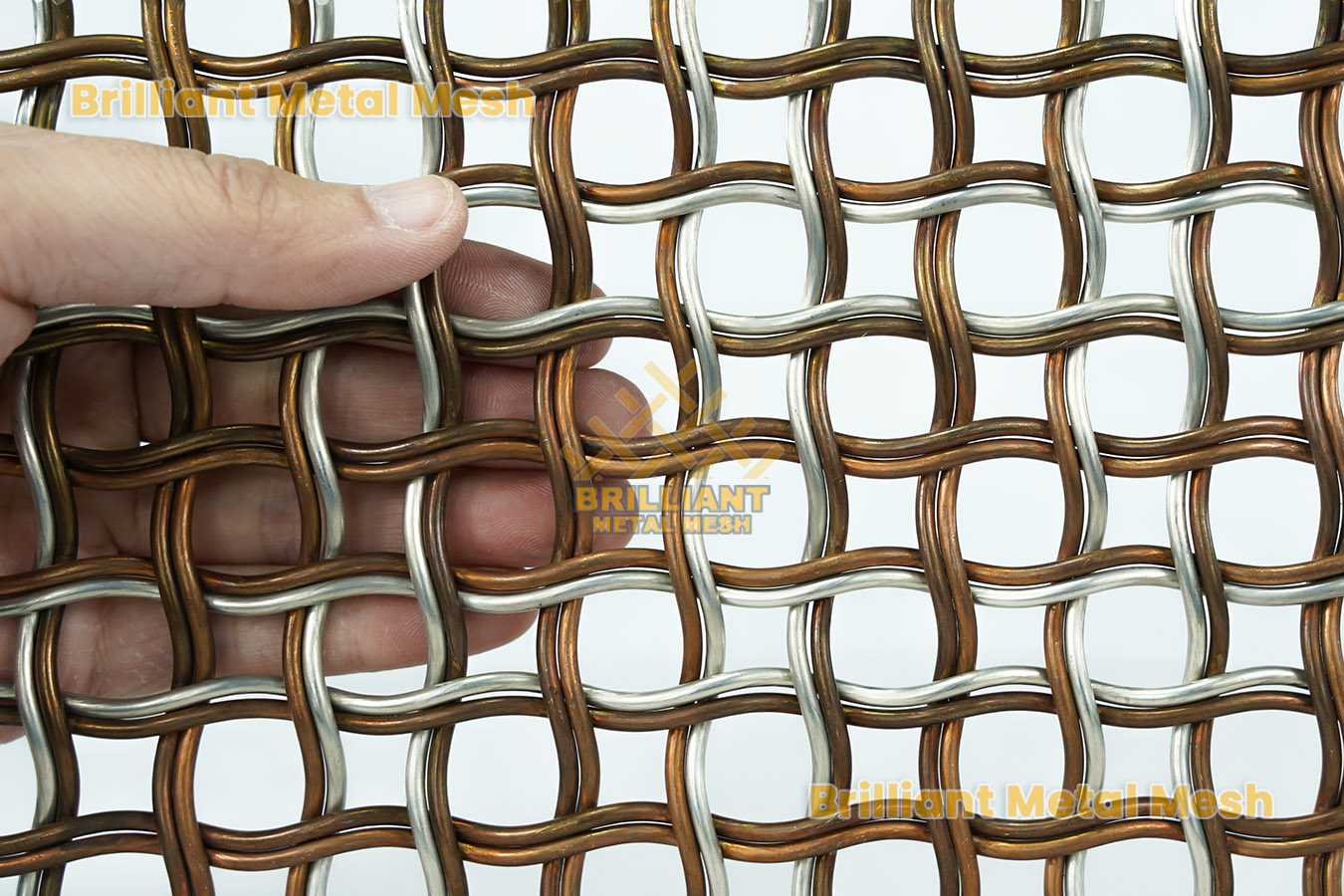 Stainless Steel Copper Architectural Decorative Metal Mesh Infill Panels