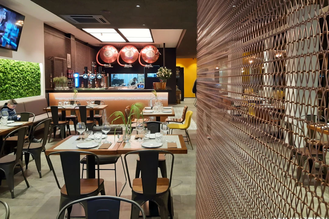 Tissu en maille métallique architecturale pour la décoration intérieure