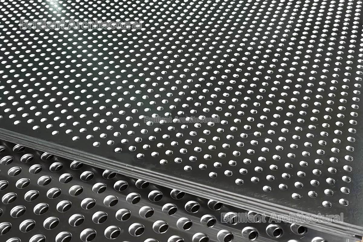 Tôles métalliques perforées à trous ronds pour l’architecture Tôles métalliques perforées à trous ronds pour l'architecture