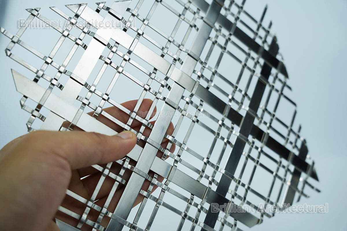 Treillis métallique architecture en acier inoxydable décoratif pour panneau de remplissage