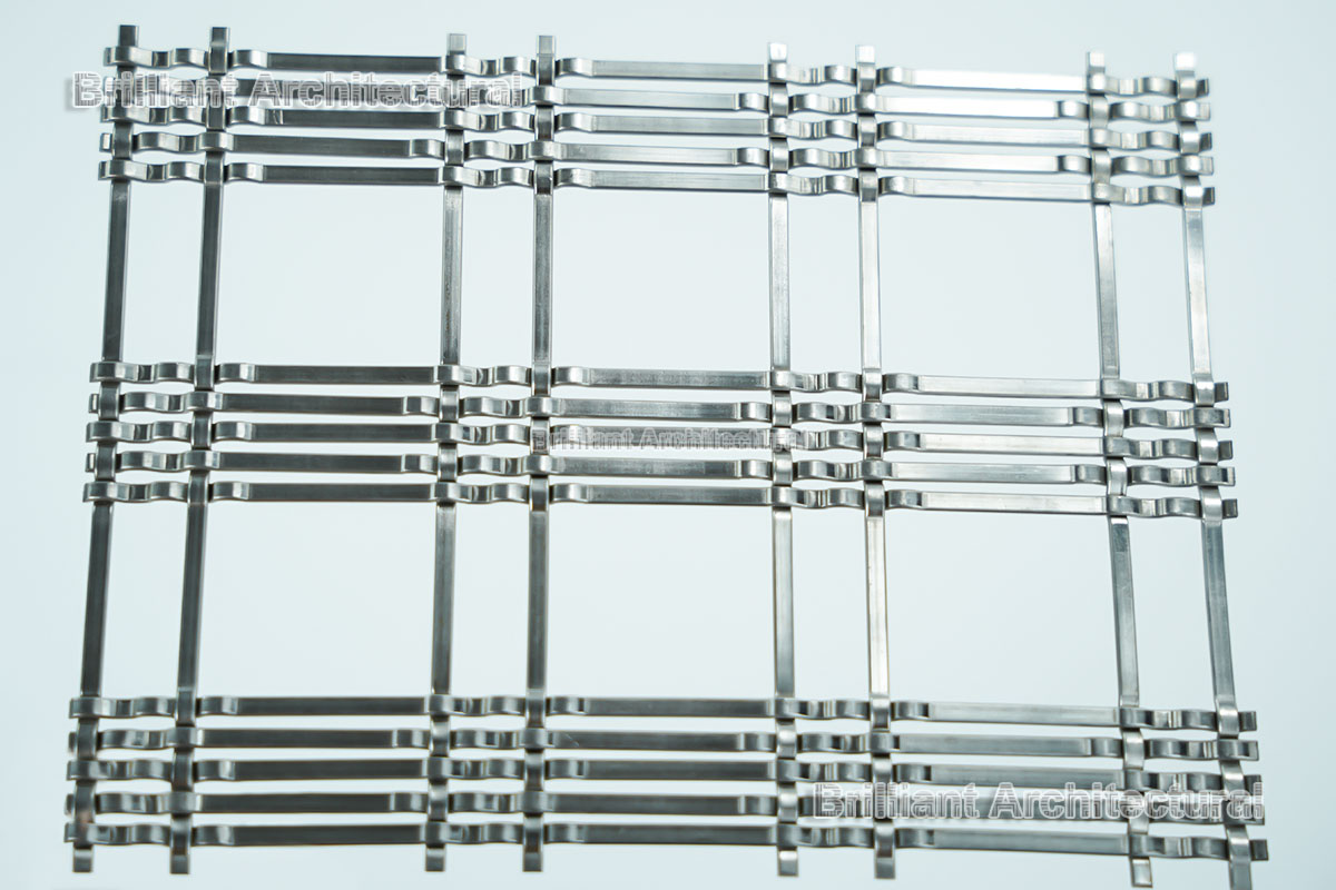 Treillis métallique architecture serti en acier inoxydable