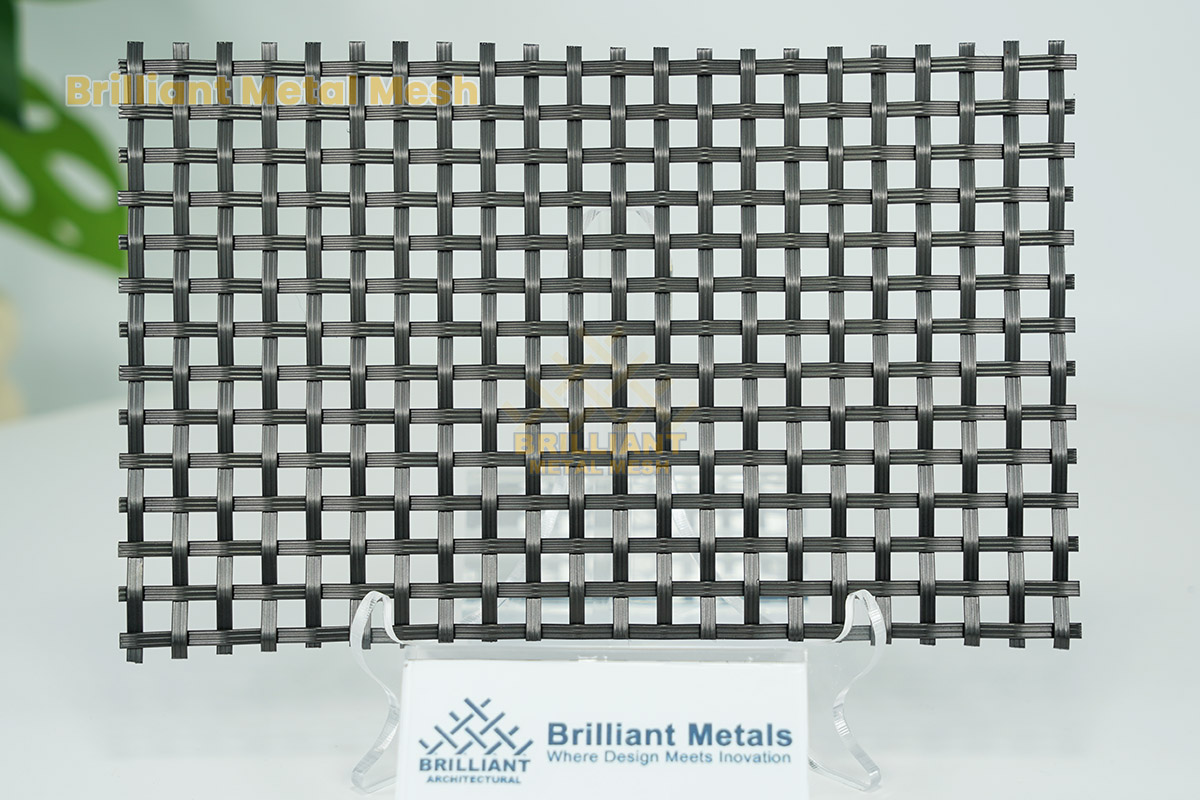 architectural decorative black wire mesh for cabinet doors