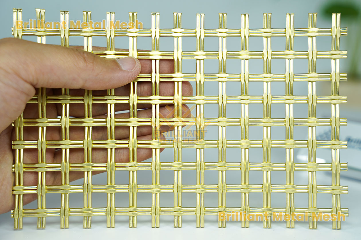 architectural decorative brass mesh screen