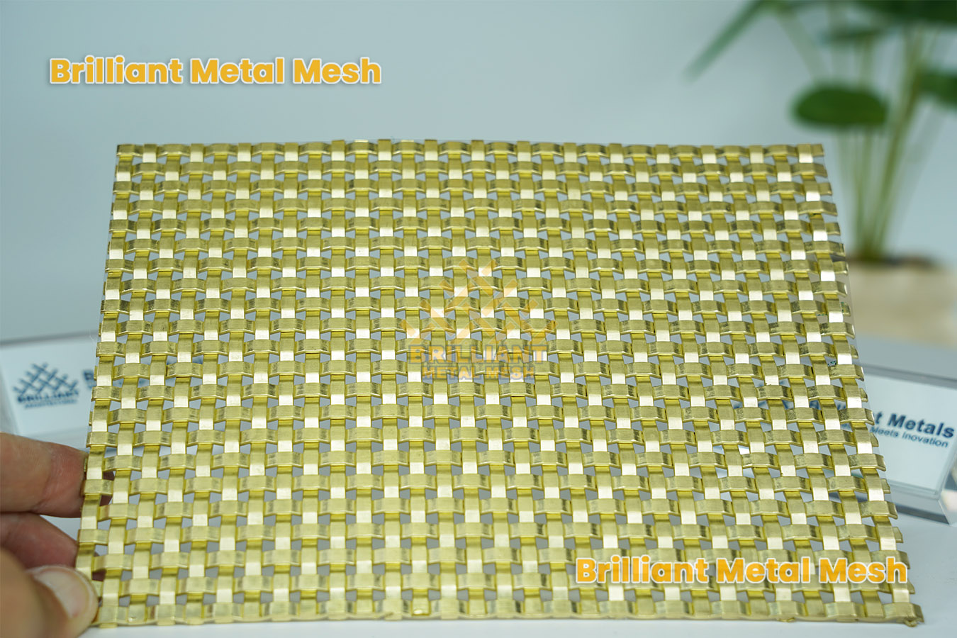 architectural decorative brass sheet metal mesh screen