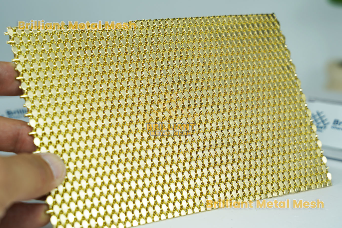 brass gold mesh decorative architectural sheet metal screen mesh panels