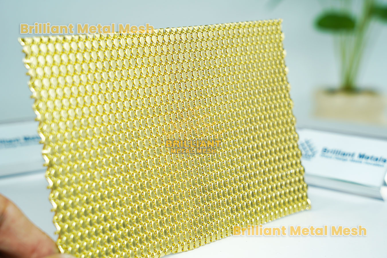 gold brass wire mesh decorative architectural metal screen panels