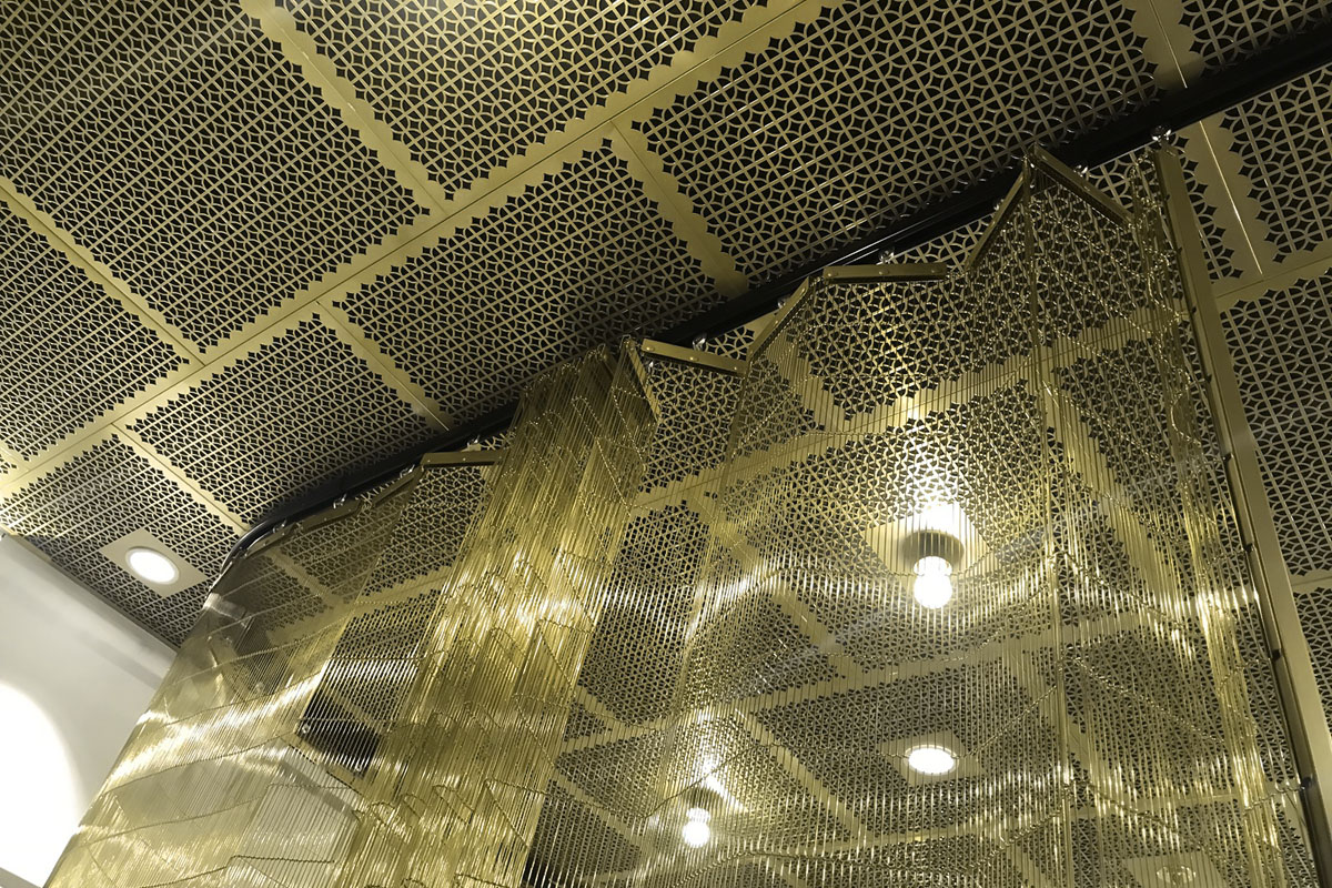 perforated metal ceiling panels metal mesh screen metal curtain