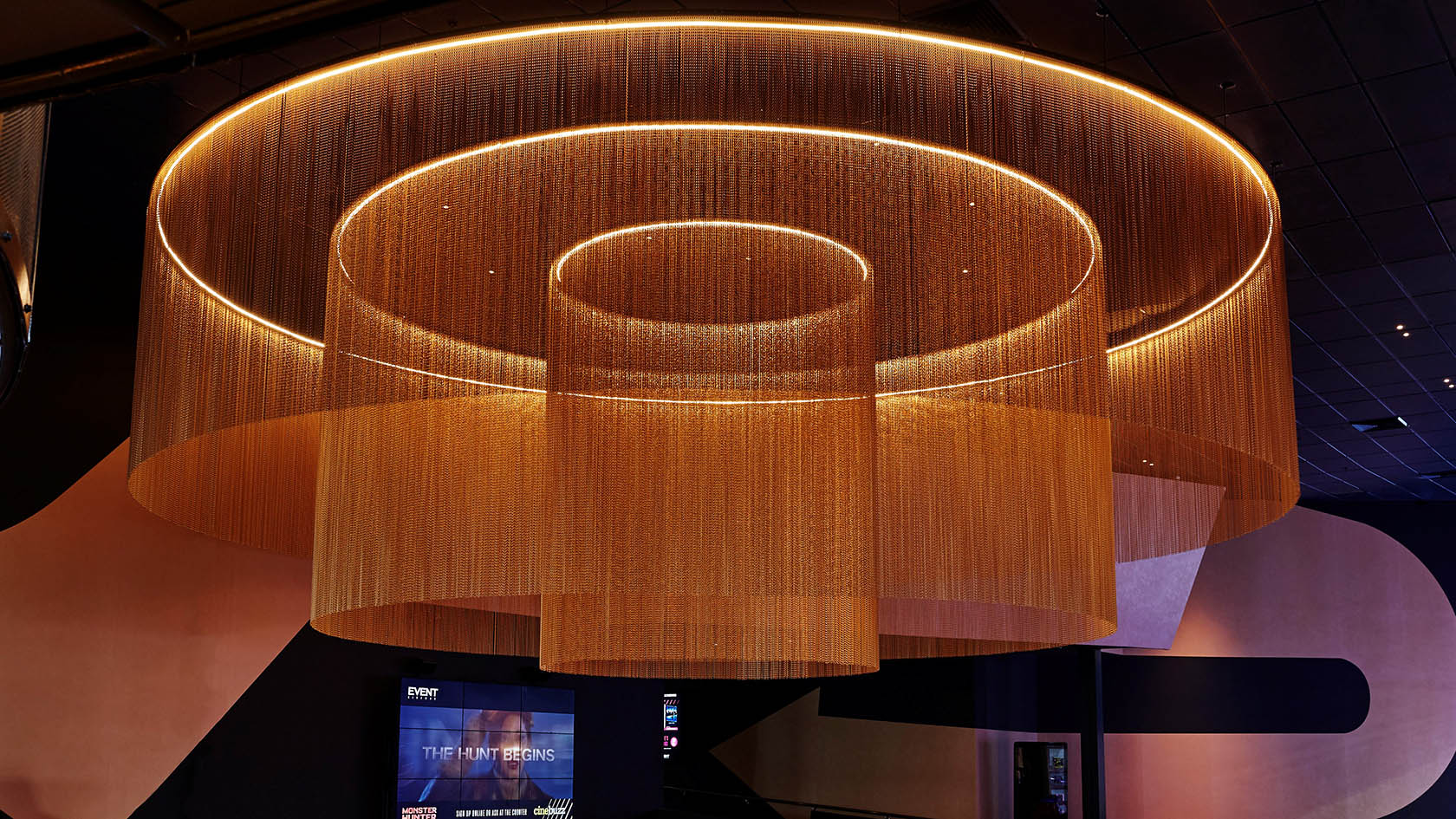 architectural decorative metal chain curtain metal mesh drapery