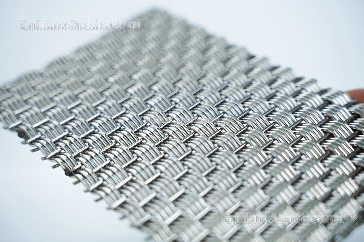 tissu décoratif architectural en maille acier inoxydable