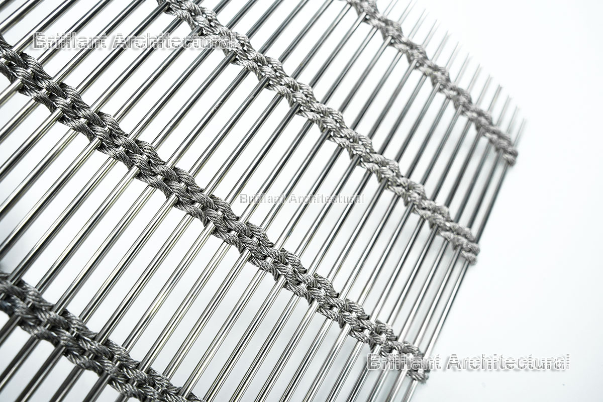tissu décoratif architecture maille acier inoxydable